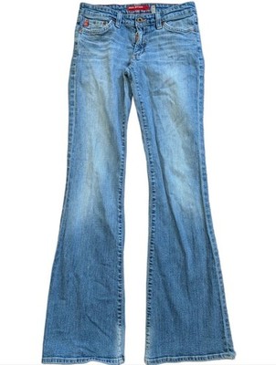 Big Star Womens Light Blue Flary Y2k VTG Low Rise Stretch Flared Jeans Size 26R