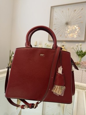 DKNY Paige Medium  Satchel With Converttable Strap , Bright Red NWT $198.00