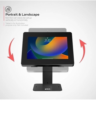 CTA Digital Tabletop Stand For 9-11” Tablet W/ Lockable Enclosure Kiosk Mount - Picture 2 of 5