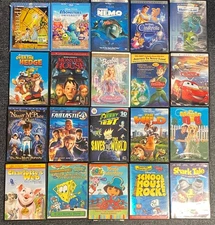 Lot 20 Kids Dvds Disney Peter Pan Cinderella Finding Nemo Cars School House Rock