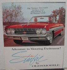 1961 Oldsmobile Starfire Convertible Color Sales Folder Original