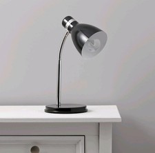 Image of Good Home Modern Metal Black Desk, Table Lamp Light, E27 Light Bulb 10 Watt Max