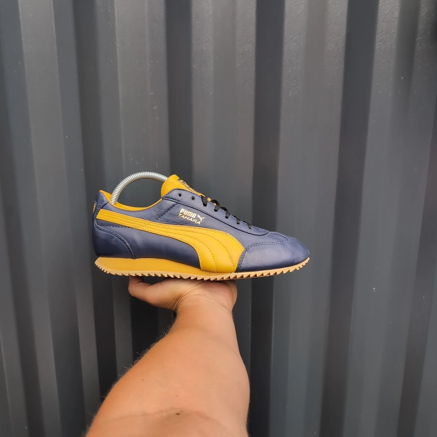 *RARO* UK 7 Scarpe da ginnastica classiche Puma Tahara Navy vintage