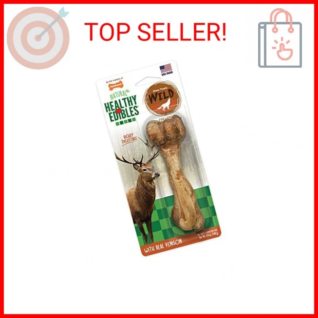 Nylabone Healthy Edibles WILD Natural Longer-Lasting Chew Treats, Venison Flavor - Image 2 of 2