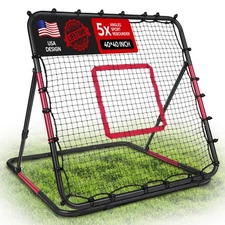 Volleyball Rebounder Net 40"x40" – Adjustable Angles Bounce Back Training Equ...