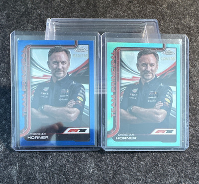 Topps 2023 Chrome Formula 1 Christian Horner #192 Team Principal Lot of 2