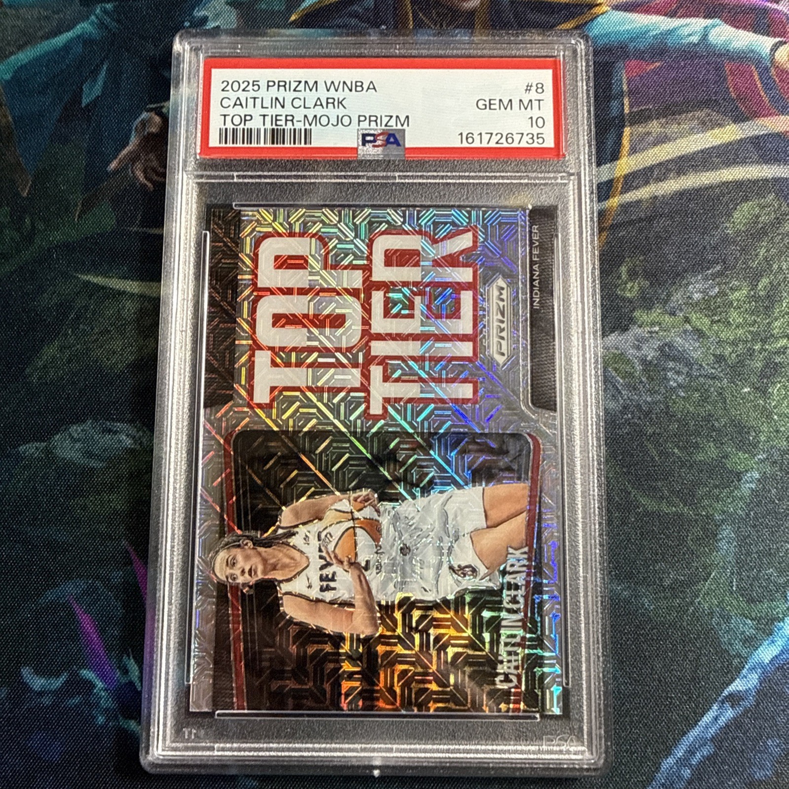 Caitlin Clark 2025 WNBA Panini Prizm Top Tier Mojo Prizm 19/25 PSA 10 Indiana