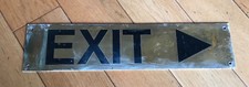 Vintage Large Brass Door Sign “ EXIT”   430mm x 100mm x 2mm Ref3