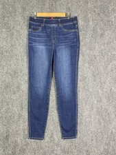 Spanx Womens Denim Jegging Jeans Size Medium Blue Dark Wash Pull On Slimming