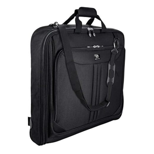 Travel Suit Carry On Garment Bag with Shoulder Strap – Black