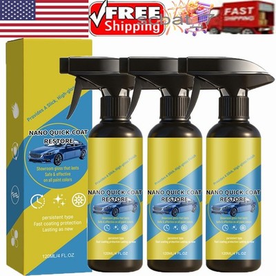 1~3PCS Nano Quick Coat Restore Spray Fast Coating Protection for Car 120ml