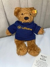 Steiff Lufthansa Airlines Collaboration Teddy Bear 20cm Collectible Display VGC