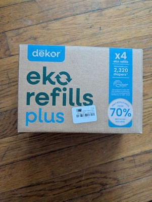 Diaper Dekor Eko Plus Refills 4 Count Eco-Friendly Diaper Pail Refills