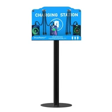 Floor Standing Cell Phone Charging Station Multi-Device Station with 8 Charge...