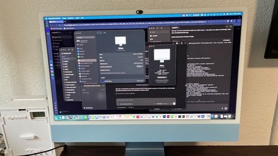 Apple iMac 24 Zoll sehr Neuwertig mit 256GB SSD, M1, 3,20GHz, 8GB/8GPU in Blau
