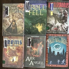 LOT OF 6 Fantasy Science Fiction Dragon Middle School Young Adult HC Novels READ