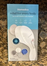 NEW Homedics Personal Full Body Hot Cold Vibration Massager W/ 5 Attachments