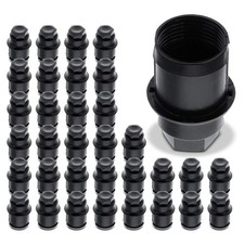 32x Black Lug Nut Covers For Gmc Sierra 2500 Hd Chevy Silverado 2500 Hd 11-15