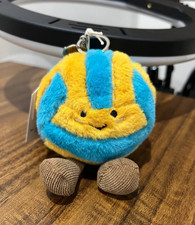 Jellycat Amuseables Volleyball Bag Charm Plush Keychain Soft Toy NWT New