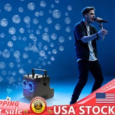 Smoke Fog Bubble Machine RGB LED Light Stage effect DJ Fogger Machine DMX Remote