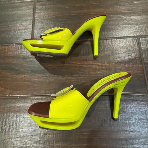 Donald J. Pliner Couture Lime Green Heels Size 6 - Picture 2 of 10