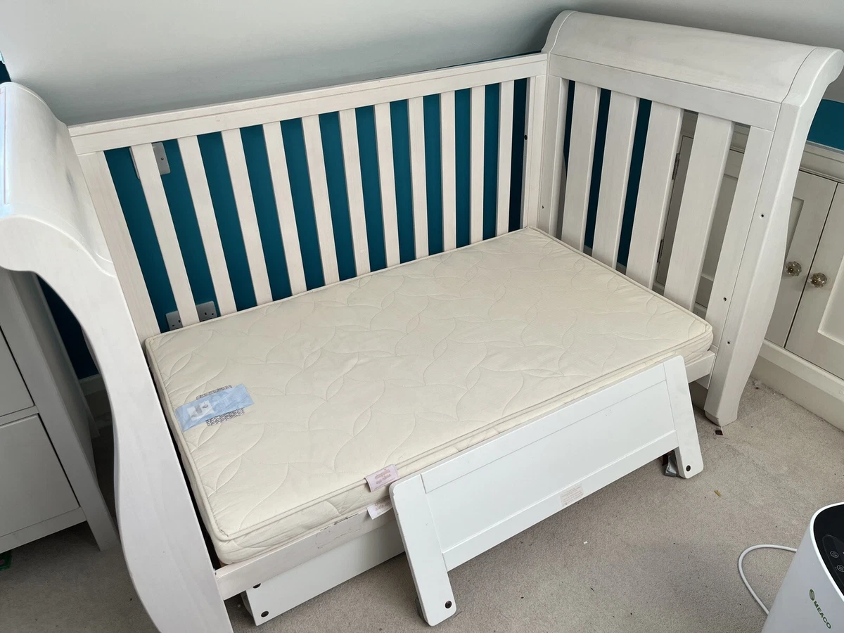 Boori Country Collection Sleigh Cot Bed With Little Green Sheep