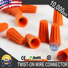 10000 Orange Twist-On Wire Connector Connection nuts 22-14 Gauge Barrel Screw
