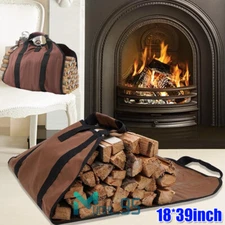 NEW Firewood Log Carrier Bag Waterproof Canvas Log Carrier Log Tote Bags Camping