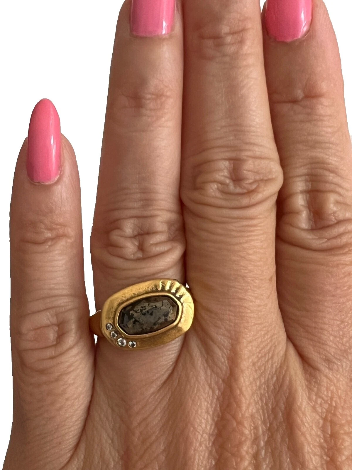 Anillos de Moda chapado en oro Amarillo de Goldstone