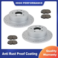 Rear Drilled Slotted Brake Rotors and Pads for Nissan Altima Juke Maxima Sentra