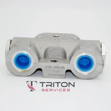 Metro/Doering 409-08 dual lock, dual pilot operated check valve, 280367