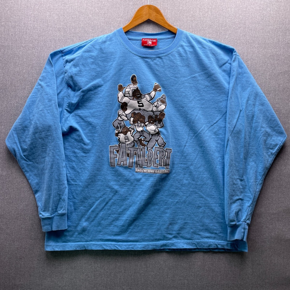 Vtg Platinum Fubu Fat Albert Junkyard Gang Mens 2XL Football 