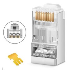 Shielded RJ45 CAT5 CAT6 Pass Through Connectors - Pass Through Modular Plugs ...