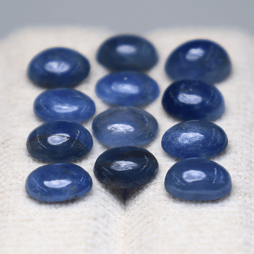 Zafiro azul natural 12 piezas piedras preciosas cabujón ovalado de alta calidad 7,6-8 mm sin tratar - Imagen 6 de 14