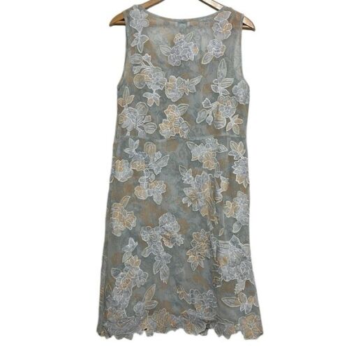 Robe Sundance femme taille petite ombre de lune perles soie fleurie NEUVE - Photo 6 sur 12