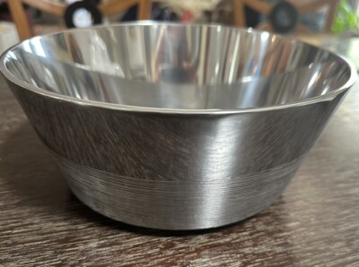 Large 3/8” Vera Wang Vesta Metal Salad Serving Bowl by