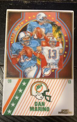 Miami Dolphins Dan Marino 1990 Porcelain Card, Sports Impressions 0031 of 2500