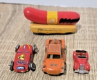 VTG Hot Wheels Oscar Mayer WIENER MOBILE 1993 Hot Dog Car & Vtg metal race cars