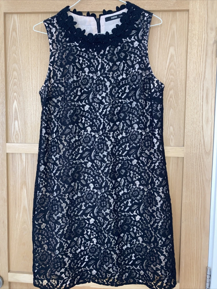 Oasis lace hotsell back shift dress