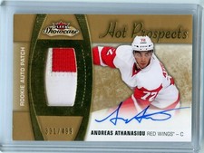  2015-16 Fleer Showcase #188 Andreas Athanasiou JSY AU 331/499 RC