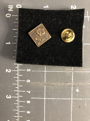 Vintage BSA Boy Scouts Of America Cub Wolf Rang Abzeichen Pin Den Pack