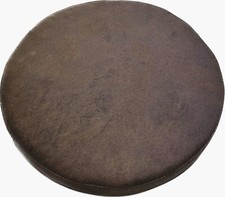 Cuscino Rotondo Antiscivolo In Finta Pelle Marrone Barocco 3 Misure