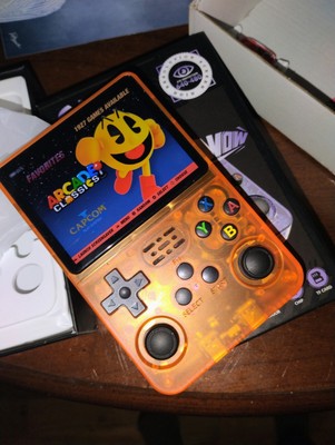 R36S Retro Handheld Console Linux System 3.5 Inch IPS Screen - Orange - 128GB !