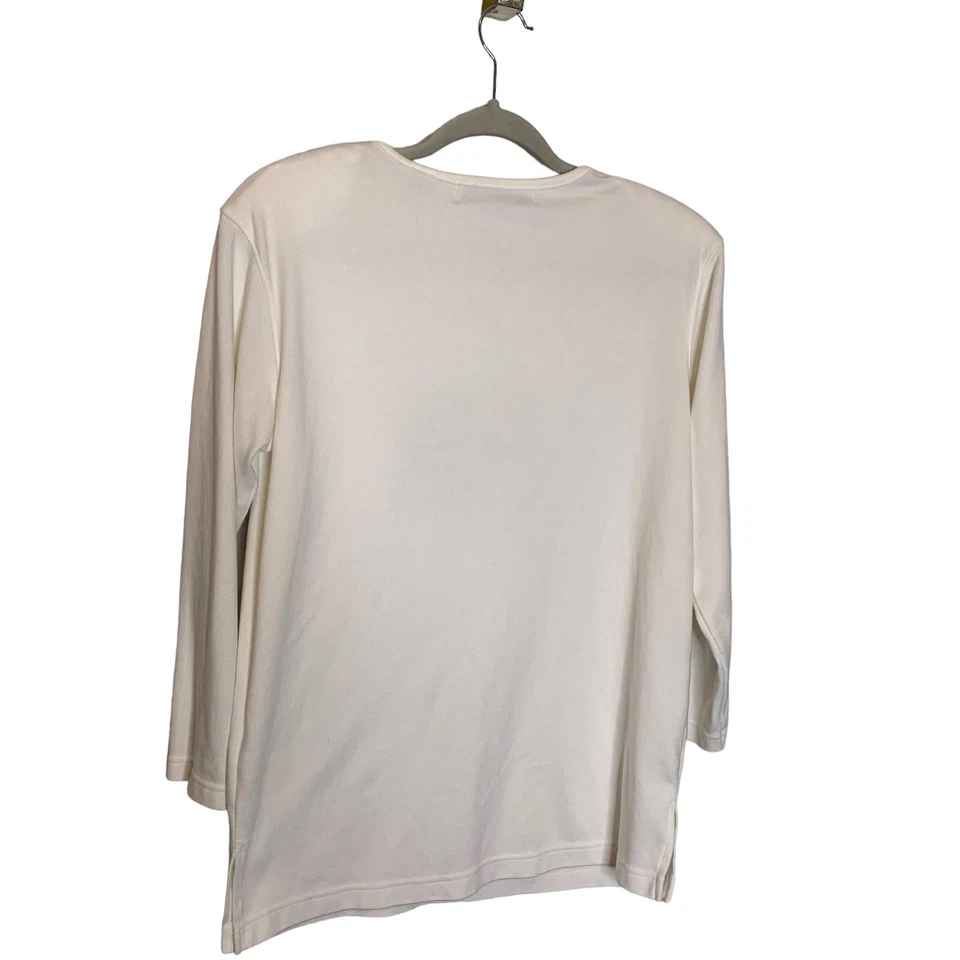 Camiseta Karen Scott para mujer talla mediana Halloween Ghost Pumpkin Stars Foto 4 de 4