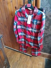 Childrens boys & girls Marks & Spencer Nightwear Tartan Pyjamas Age 7 to 8 Years