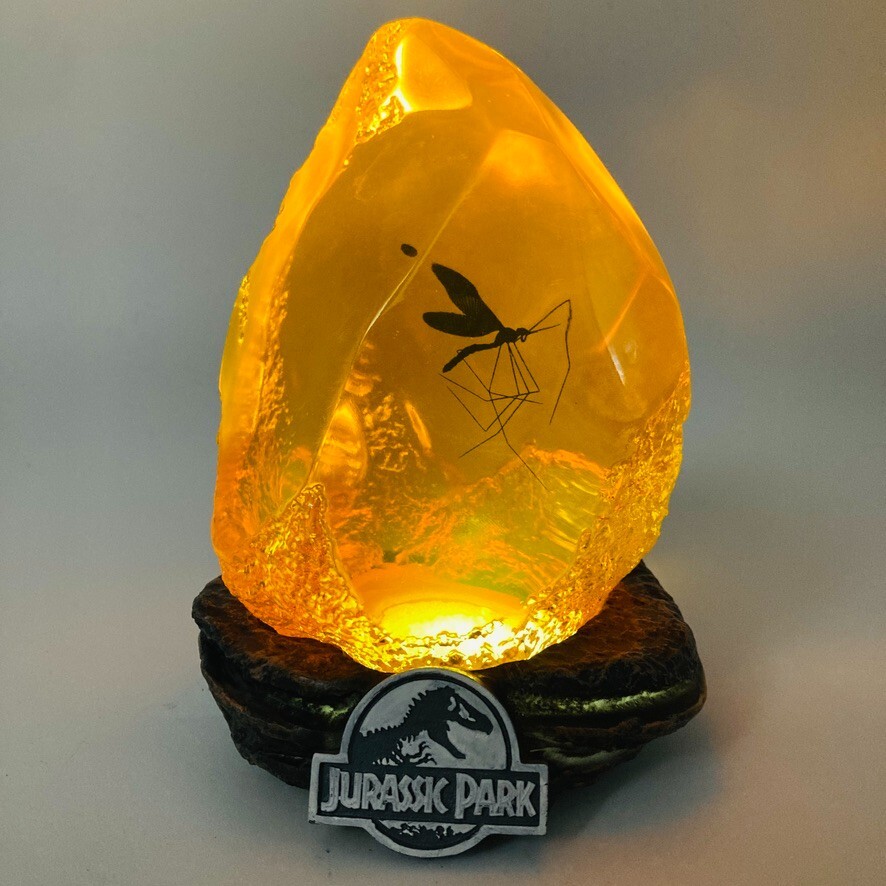 MUNDO JURÁSICO Grupo Erik Mosquito en Ámbar Estatua Lámpara Figura Estatua Japón PARQUE