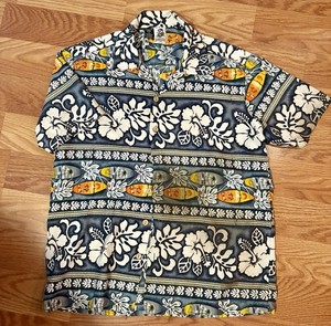 Great Summer Casual Wear!  Kennington LTD Hawaiian Shirt Button-up Men's L