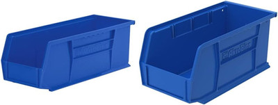 Stackable Hanging Storage Bins, Blue, 24-Pack (15'' & 11'' Sizes)
