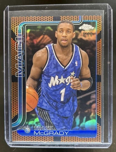 2025-26 Topps Chrome Tracy McGrady Orange Basketball Refractor #/25 Magic