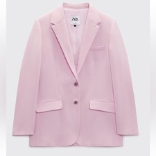 ZARA WOMAN SS23 PINK STRAIGHT CUT BLAZER XL